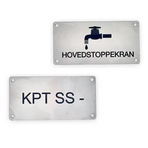 Merkeskilt i stål