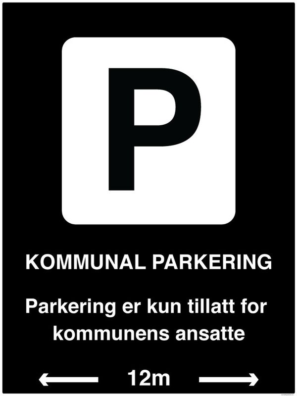 Parkeringsskilt - kommunal parkering
