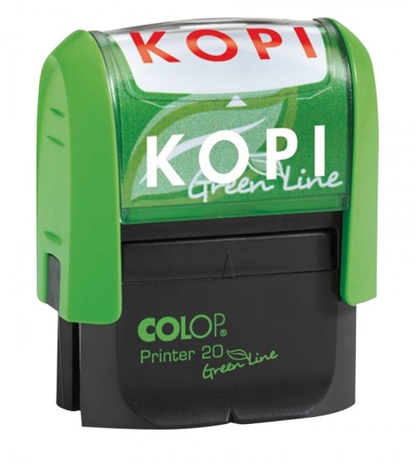 Hovedbilde KOPI stempel med standard rød farge 37x13 mm