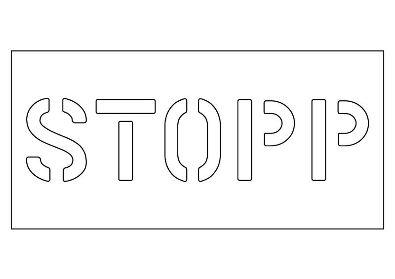 Sjablong - Teksten STOPP