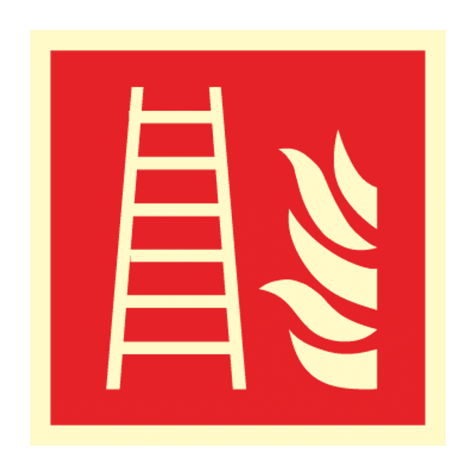 Hovedbilde Brannstige - brannskilt med symbol