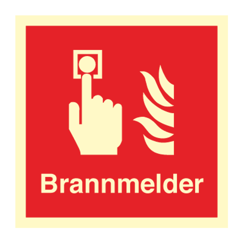 Brannalarm og Brannmelder - brannskilt