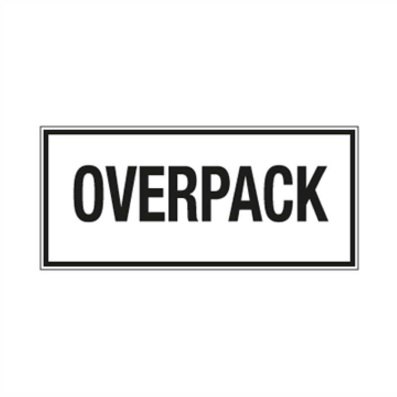 Overpack etiketter 50 x 100 mm - ADR merking