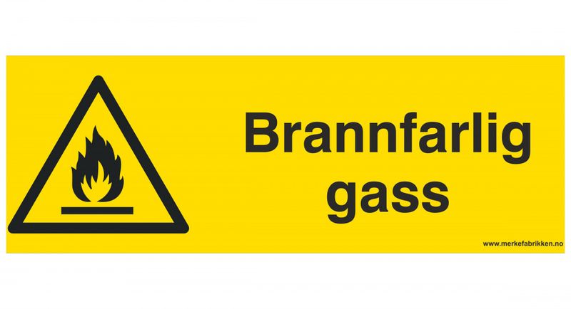 Fareskilt - Brannfarlig gass