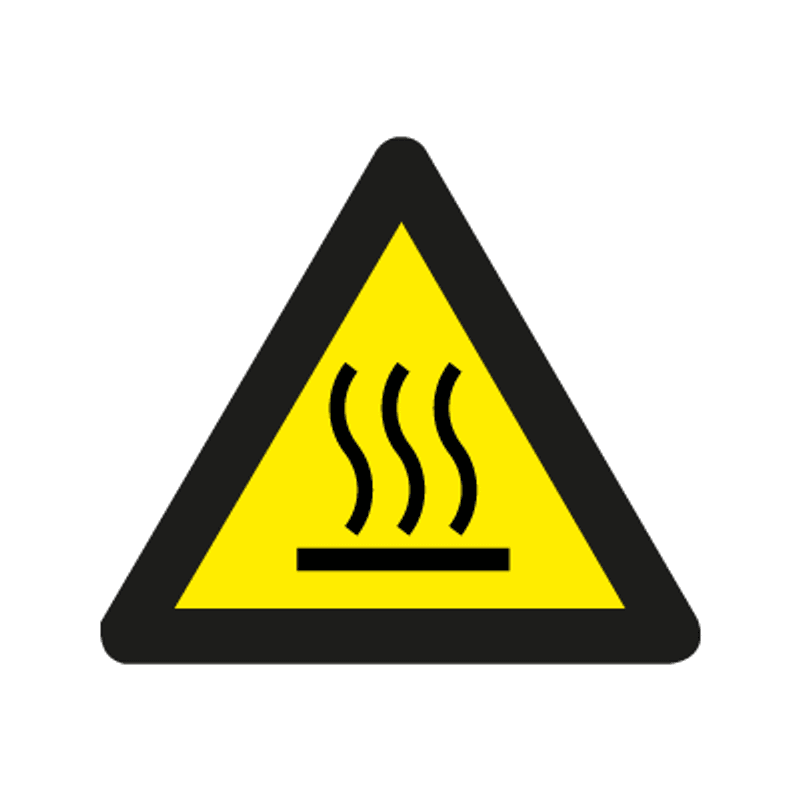Varmt emne - fareskilt med symbol