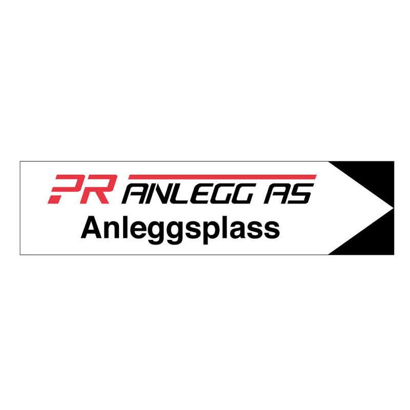 Veiviserskilt med firmalogo og valgfri tekst