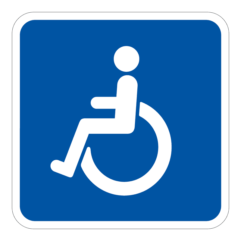 HC Parkering – Skilt med Rullestolsymbol